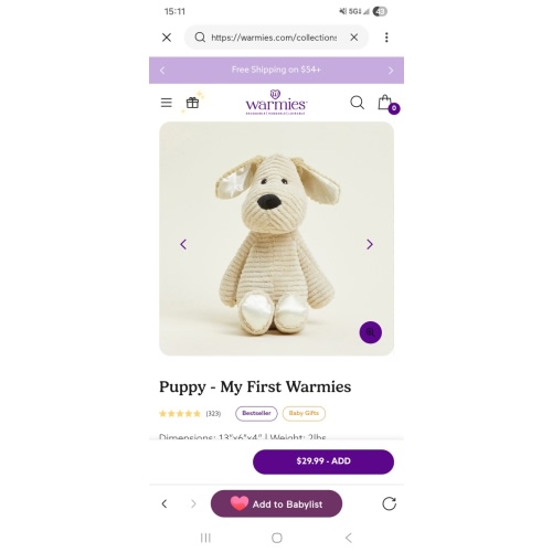 Puppy - My First Warmies