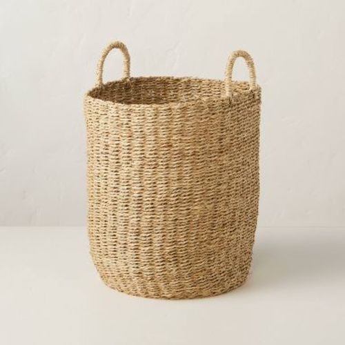 Large Twisted Seagrass Storage Basket - Hearth & Hand™ with Magnolia: Artisanal, Farmhouse Style, Organizing Bin
