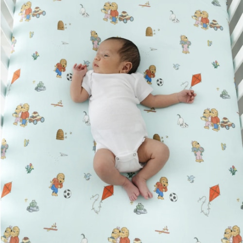 Berenstain Bears® Bamboo Crib Sheet – Little Crowns & Capes