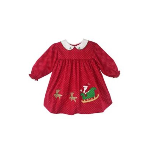 Baby Girls Christmas Appliqué Dress and Bloomer Set