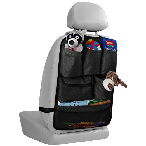 Rubbermaid Car Backseat Storage Bag,Seat Back Organizer,Multifunctional Kick Mat,Backseat Protector Cover Pad,Large Capacity Seat Back Storage Hanging Bag 25MP53