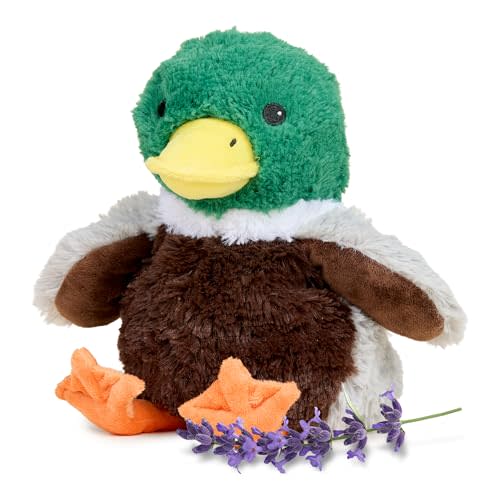 warmies Microwavable & Weighted Stuffed Animals, Mallard - Heat & Chill Relief & Weighted Plush - Duck Stuffed Animal Snuggles - Lavender Scented for Adults & Children (Boys, Girls, Babies & Toddlers)