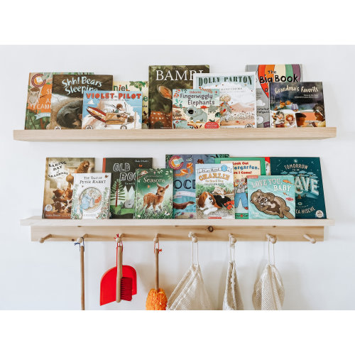 Peg Rail Shelf: Wooden Coat Rack, Entryway Decor