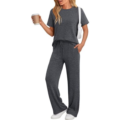 LILLUSORY Womens Lounge Sets 2 Piece Matching Travel Outfits