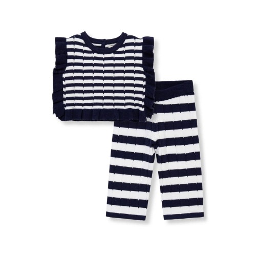 Mixed Stripe Top & Pants Set