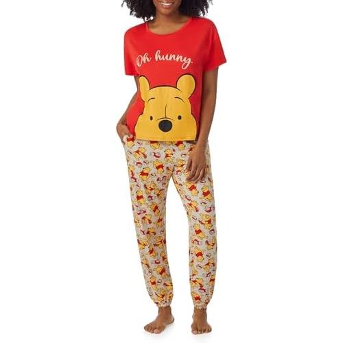 Richard Leeds International Womens Pajama Sets Disney | Hello Kitty |Snoopy Soft Stretch 2 Piece Jogger Lounge Sets for Women