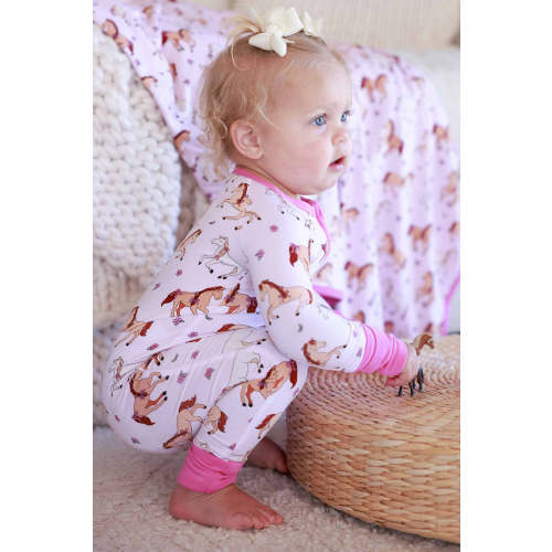 Convertible Zip Romper | Pony Club Pink