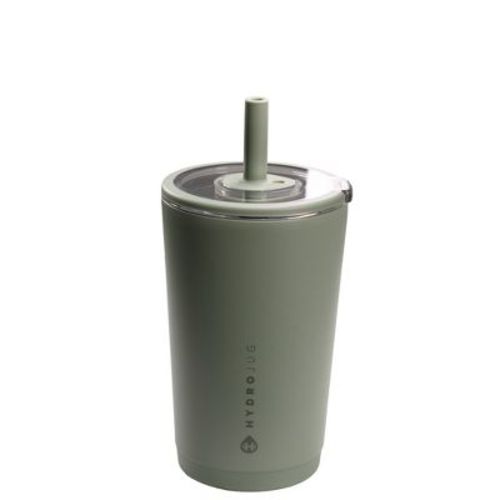 HydroJug Everyday Tumbler – Ceramic-Lined Insulated Tumbler with Straw and Soft-Touch Lid, Cup Holder Friendly – 14 oz, Courtyard