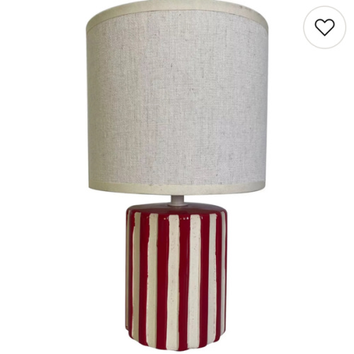 Ceramic Stripe Accent Table Lamp
