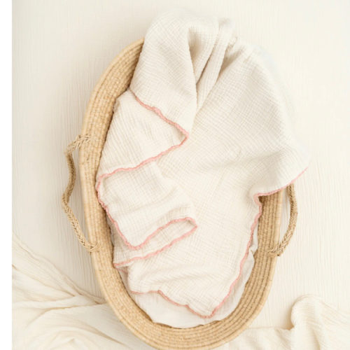 Soft, Heirloom Lace Baby Blanket | Organic Cotton Gauze | Willaby – willaby