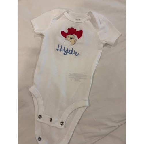 Ole Miss Embroidered Baby Onesie | Custom Name, Southern Mascot Gift