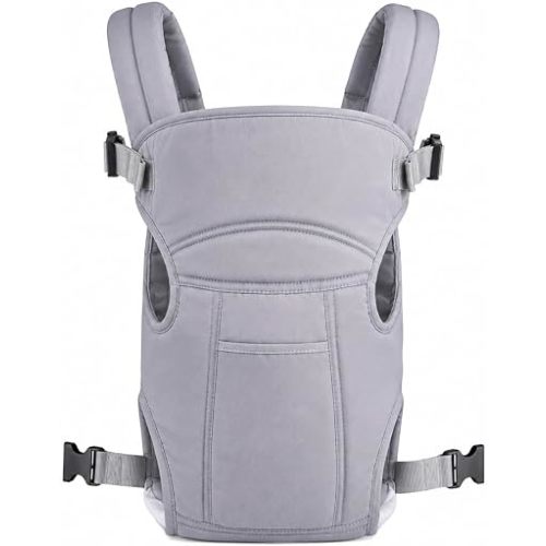 Baby Carrier, Newborn to Toddler（8-45lb） with Pocket(Grey)