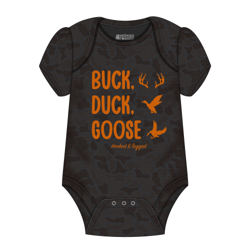 Buck, Duck, Goose Onesie