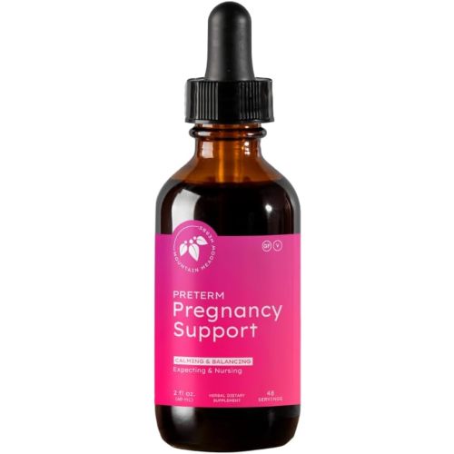 Mountain Meadow Herbs Preterm Pregnancy Support – Herbal Calming Blend for Pregnancy Wellness and Comfort – 2 oz