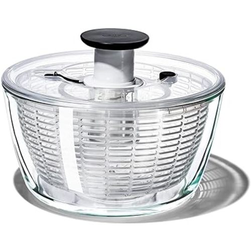 OXO Good Grips Glass Salad Spinner, Large 6.22-Qt, Lettuce & Fruit Washer