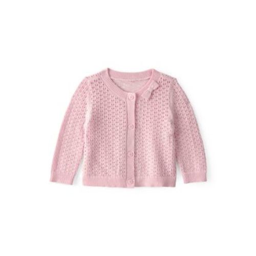Baby Girls Button Front Bow Sweater