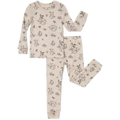 PATPAT Toddler Pajama Set with Premium Soft Wool & Tencel Blend, Snug Fit Pjs Temp-Balancing Sleeper for Kids Baby Boy Girl