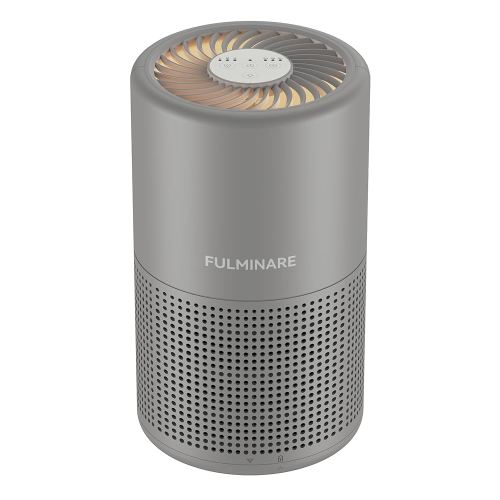 FULMINARE Air Purifiers for Bedroom H13 True HEPA Air Filter, Quiet Air Cleaner With Night Light, Portable Small Air Purifier for Home, Office, Living Room (Gray)