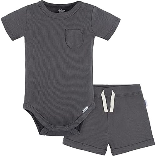 Gerber Unisex Baby Bodysuit and Short Set