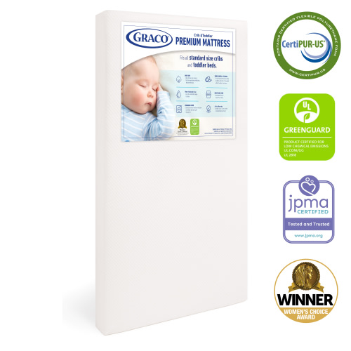 Graco Premium Foam Crib and Toddler Mattress - White