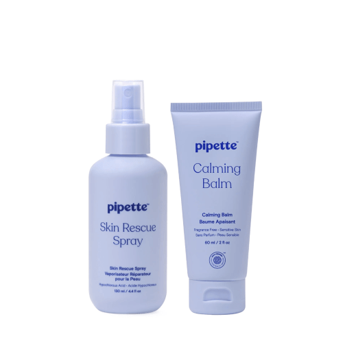 Pipette Ultimate Soothing Duo | Calms Irritated Skin | Skin Rescue Spray (4.4 Fl Oz) + Calming Balm (2 Fl Oz)