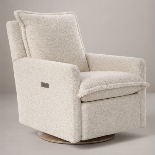 Sheepskin Linen | Flynn | Swivel Nursery Recliner | Oilo™ Studio