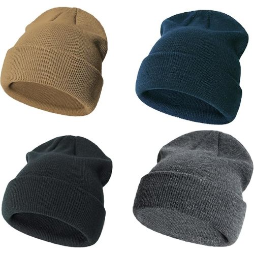 Urban Virgin Toddler Winter Hat Baby Beanie Kids Beanies Boys Hats Knit Winter Caps Soft Infant Girls 4 Packs
