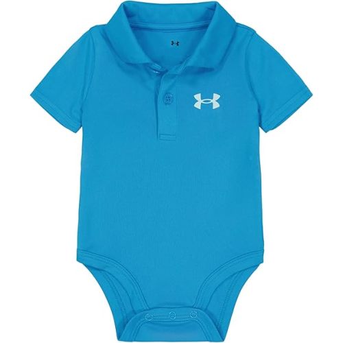 Under Armour Baby Boys' Bodysuit Logo Polo, Short and Long Sleeve, Capri, 0/3M