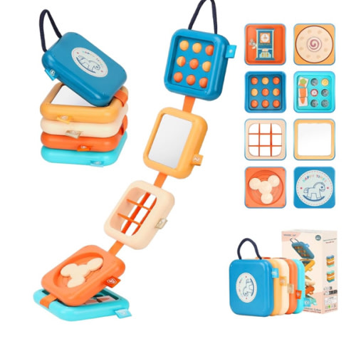 Busy Board for 1 Year Old, Travel Toys for Toddler 1-3 on Plane Car, Montessori Busy Board Busy Cube, Toys for 1 Year Old Boy Girl, Valentine Gifts for Kids