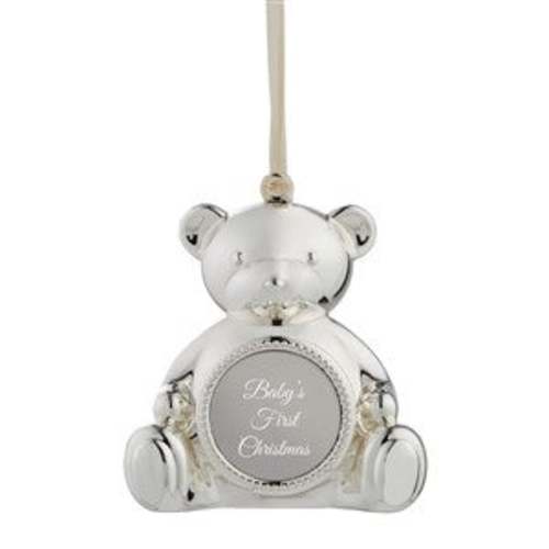 Engraved Teddy Bear Locket Ornament