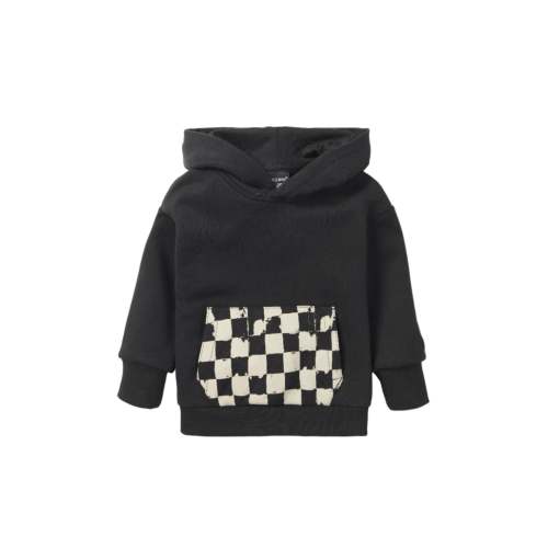 Check Pocket Elevated Hoodie - Black/Mushroom Check