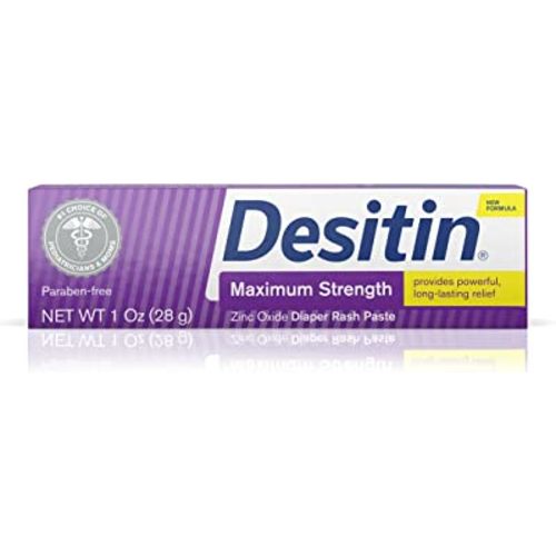 Desitin Maximum Strength Baby Diaper Rash Cream with 40% Zinc Oxide, Travel Size, 1 oz