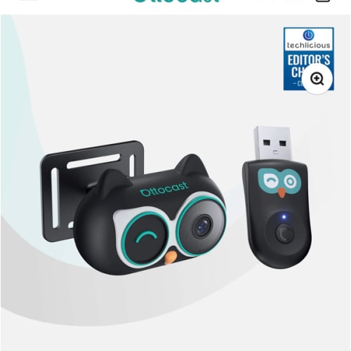 Ottocast Cabin Care Wireless CarPlay Adapter with Rear Seat Monitor