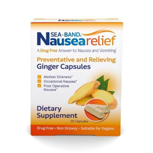 Seaband Nausea Relief Capsules - Ginger - 20ct