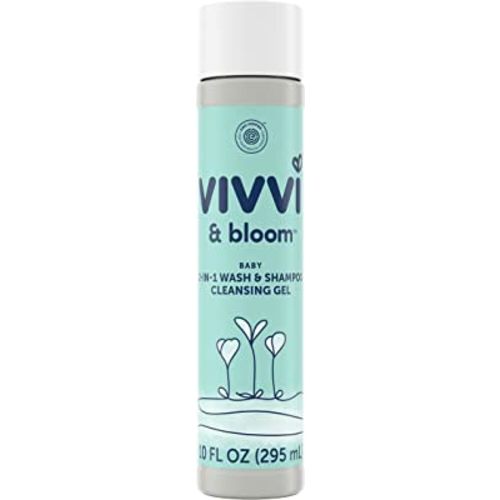 Vivvi & Bloom Gentle 2-in-1 Baby Wash & Shampoo Cleansing Gel, Leaves Sensitive Skin Feeling Healthy & Moisturized, Tear-Free, Formulated Without sulfates, paraben, and Dyes, 10 fl. Oz