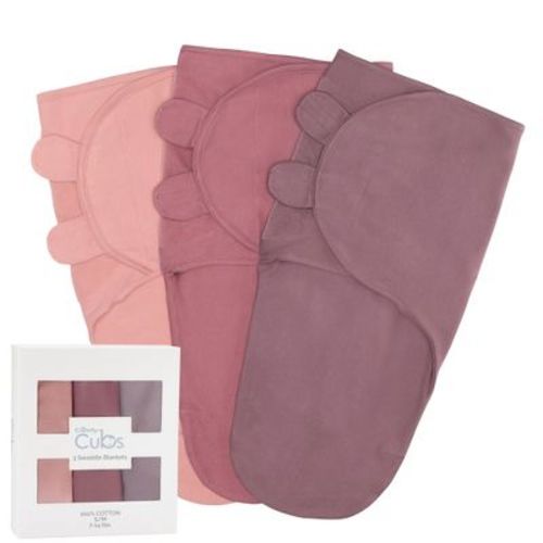 Swaddle Blankets for Baby Girl & Boy 3 Pack Sleep Sack Velcro by Comfy Cubs, Color: Blush, mauve, mulberry, Size: large 3-6 months