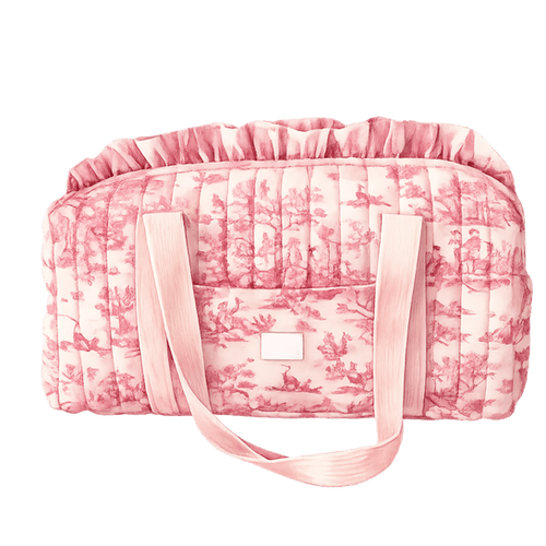 Personalized "Duhamel" Baby Diaper Bag (in Toile Bleu) TON SAC