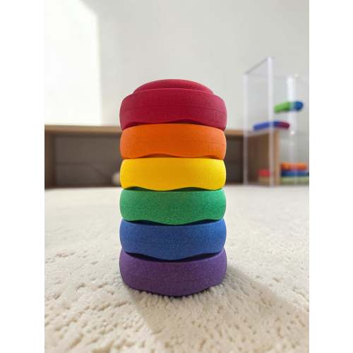 6-Piece Small Rainbow Stepping Stone Set
