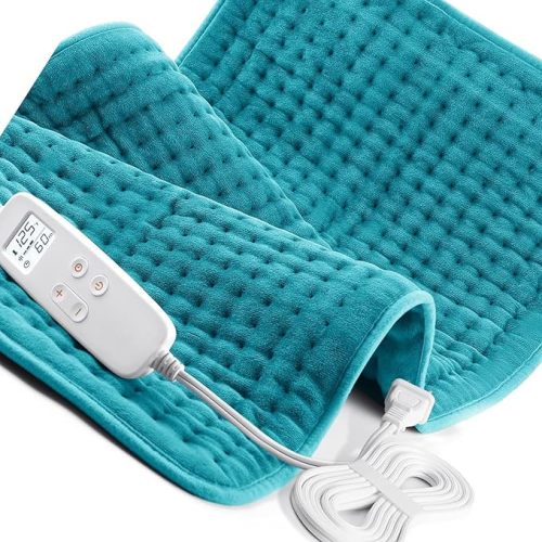 VAAGHANM Heating Pad: 33 x 17 inches Electric Heating Pad for Back -Extra Large Heat Pad for Shoulder/Neck/Knee/Arms - Upgraded 6 Timer & 6 Temperature Controller -Auto Shut Off- Gift for Mom