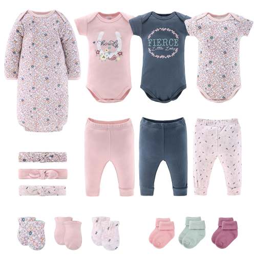Clothing Gift Set for Baby Girls - Prairie Floral, 16 Piece