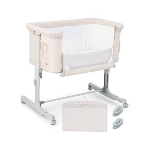 Portable Baby Bedside Bassinet with Adjustable Heights and Bag