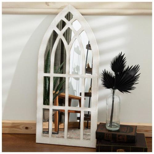 Cathedral Arch Wood Wall Mirror