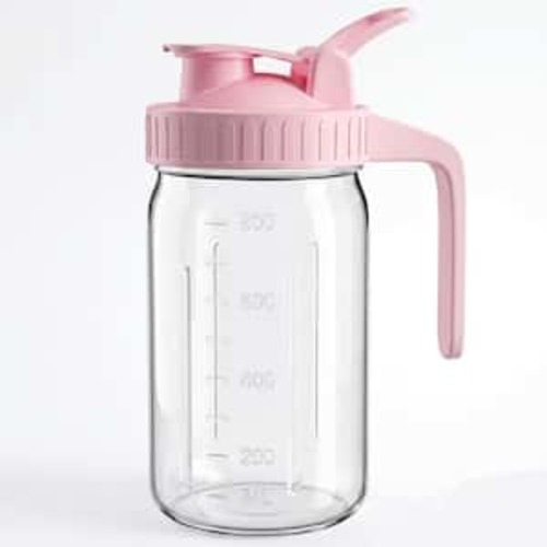 32 oz. Glass Breastmilk Storage Pitcher with Lid Airtight Leakproof Wide Mouth Easy Clean Pour Spout Food Grade