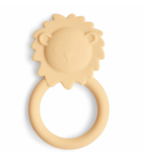 Mushie Baby Lion Silicone Teether (Daffodil)