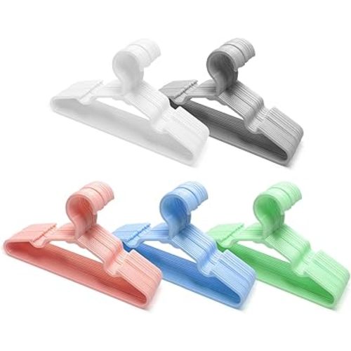 100 Pack Mix Color Kids Hangers 11.6 Inch - Baby Clothes Hangers for Toddler & Child, Durable Plastic Children's Hangers for Closet, Pants, Coats, Skirts (Non-Slip, Space-Saving)