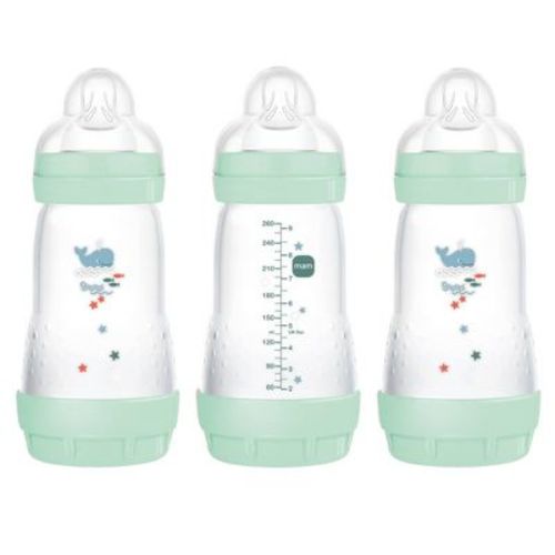 MAM Easy Start Anti-Colic Baby Bottle - Cream - 9oz/3pk