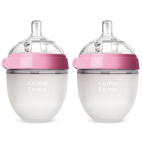 Comotomo Baby Bottle, Pink, 5 Ounce (2 Count)