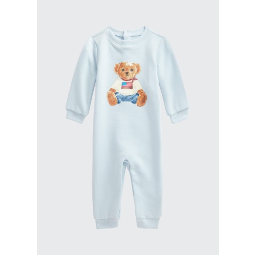 Boy's American Polo Bear Coverall, Sizes Newborn-12M