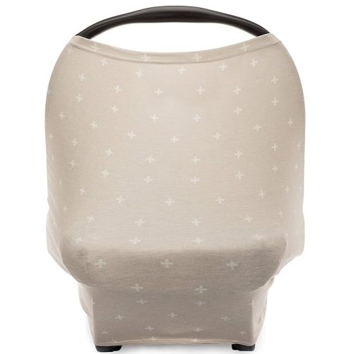 Parker Baby 4 in 1 Car Seat Cover for Girls and Boys - Stretchy Carseat Canopy, Nursing Cover, Grocery Cart Cover, High Chair Cover - "Desert"