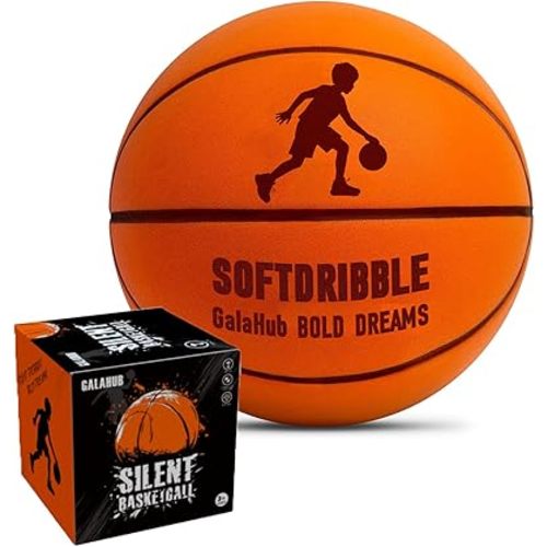 GalaHub Silent Basketball Airless Indoor Training Ball 2026 New Upgraded Soft Foam Noiseless Basketball | Soundless Ball for Indoor Training and Quiet Dribbling | Gift for Sport Lover